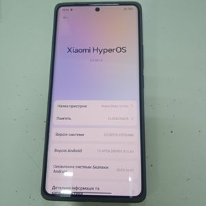 Б/в Мобільний телефон Xiaomi redmi note 14 pro 8/256gb 01-200804148