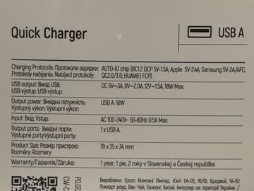 Б/у Зарядный блок Colorway 1usb quick charge 3.0 (18w) (cw-chs063q 01-200855660