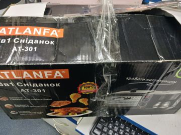 Б/в Духовка електрична Atlanfa at-301 ел. духовка з кавоваркою та сковорідкою гриль 3в1 1050ват 01-200858545