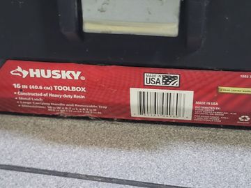 Б/в Ящик для інструментів Husky tool storage 16" heavy duty with pullout tray black toolbox 01-200880453