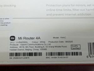 Б/в Бездротовий маршрутизатор Xiaomi mi wifi router 4a 01-200912471
