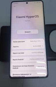 Б/в Мобільний телефон Xiaomi redmi note 14 pro 8/256gb 01-200992187