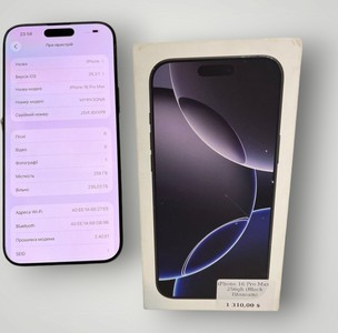 Б/в Мобільний телефон Apple iphone 16 pro max 256gb 01-200932302