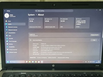 Б/в Ноутбук Hp 16/core i5 2450m ddr3/10gb ddr3/hdd *відсутній/ssd 120 gb/*інтегрована 01-201031147