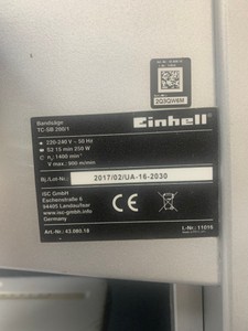 Б/в Стрічкопильний верстат по дереву Einhell tc-sb 200/1 01-201044063