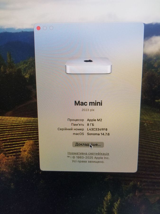 mac mini a2686 mmfj3 m2/8core/ram 8gb/ssd256gb