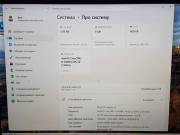 01-200781692: Acer 16/core i5 8300h ddr4/16gb ddr3/hdd 1000 gb/ssd 480 gb/geforce gtx1050 2gb