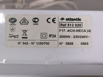 Б/в Обігрівач Atlantic f17 essential 2000w 01-200880760