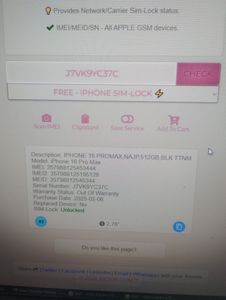 Б/в Мобільний телефон Apple iphone 16 pro max 512gb 01-200854853