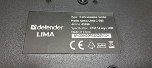 Б/в Бездротові клавіатура+миша Defender lima c-993 01-200929990