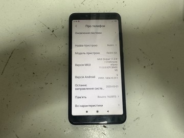 Б/в Мобільний телефон Xiaomi redmi 6a 2/16gb 01-201031878
