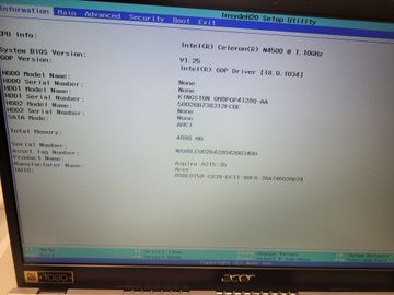 Acer 15/celeron n4500 ddr4/4gb ddr4/hdd *відсутній/ssd 128 gb/*інтегрована