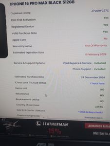 Б/в Мобільний телефон Apple iphone 16 pro max 512gb 01-200854853