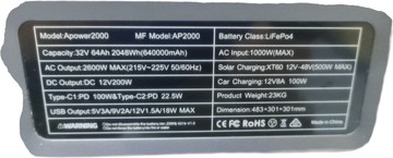 Б/у Зарядная станция Ctolity apower2000 2048wh 2600w 01-200896150