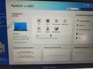Asus 14/core i5-1335u ddr5/16gb ddr5/hdd *відсутній/ssd 480 gb/*інтегрована