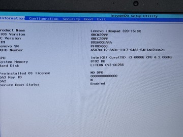 Б/в Ноутбук Lenovo 15/core i3 6006u ddr3/8gb ddr3/hdd *відсутній/ssd 256 gb/geforce 920mx 2gb 01-200979498