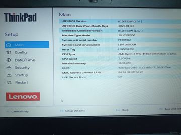 01-200789583: Lenovo 14/ryzen 3 pro 4450u ddr4/16gb ddr4/hdd *відсутній/ssd 128 gb/*інтегрована
