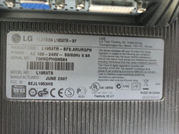 Б/в Монітор  19"  TFT-LCD Lg l 1953 01-200883782