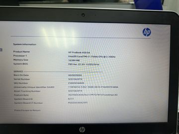 Б/у Ноутбук Hp 15/core i7 7500u ddr3/16gb ddr3/ssd 240 gb/*інтегрована 01-200891945