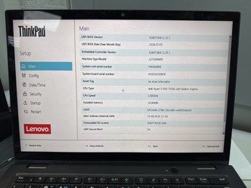 Б/в Ноутбук Lenovo 14/ryzen 5 pro 7535u ddr5/16gb ddr5/hdd 500 gb/ssd *відсутній/*інтегрована 01-201158414