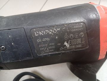 Б/в Кутова шліфмашина Dnipro-M gl-270 01-200844062