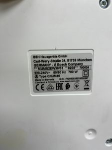 Б/в Кухонна машина Bosch mums2ew30 01-200844960