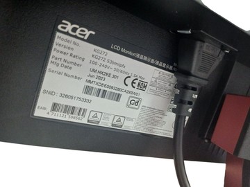 Б/в Монітор Acer kg272 s3bmiipfx 01-200900116