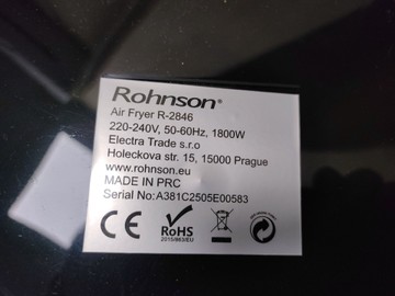 Б/у Фритюрница Rohnson r-2846 01-200997410
