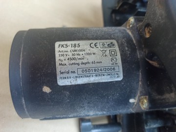 Б/в Пила дискова Ferm fks-185 01-201045503