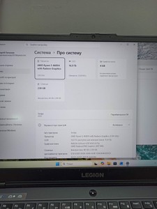Б/в Ноутбук Lenovo 15/ryzen 5 4600h ddr4/16gb ddr4/hdd *відсутній/ssd 256 gb/geforce gtx1650 4gb 01-201099632