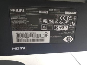 Б/в Монітор Philips 243v7q 01-201126548