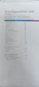 01-200795762: Kyocera ecosys p6230cdn