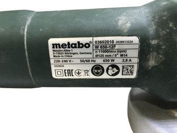 Б/у Угловая шлифмашина Metabo w 650-125 01-200839226