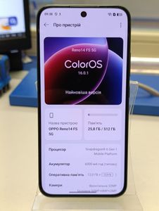Б/у Мобильный телефон Oppo reno 14 fs 5g 12/512gb 01-200887940