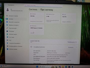 Б/в Ноутбук Lenovo 15/ryzen 5 7235hs ddr5/16gb ddr5/ssd 1000 gb/geforce rtx3050 6gb 01-200893129