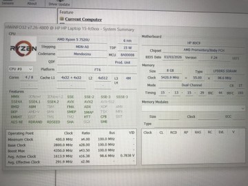 Б/у Ноутбук Hp 15/ryzen 5 7520u ddr5/8gb ddr5/ssd 512 gb/*інтегрована 01-201042171