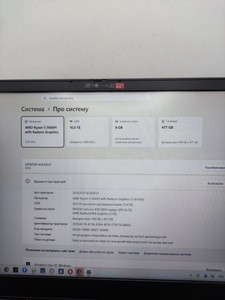 Б/в Ноутбук Lenovo 15/ryzen 5 5600h ddr4/12gb ddr5/hdd *відсутній/ssd 512 gb/geforce rtx3060 6gb 01-201086396