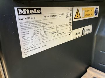 01-200612687: Miele kwt 6722 igs