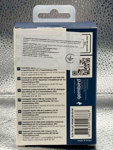 Б/у Сетевой адаптер Gembird 20 w ta-uc-pdqc20-w-01 01-200855663