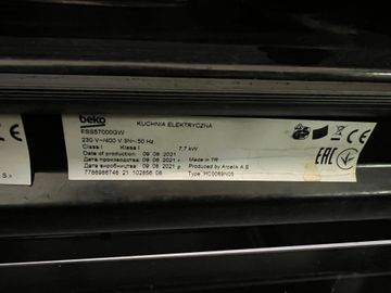 Б/в Електрична плита Beko fss57000gw 01-200909206