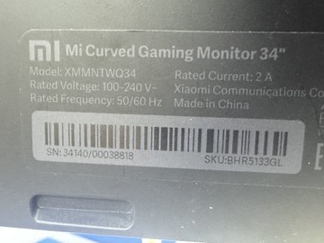 Б/в Монітор Xiaomi mi curved gaming monitor 34 xmmntwq34 01-200941495