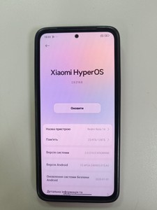 Б/в Мобільний телефон Xiaomi redmi note 14 8/128gb 01-200974785