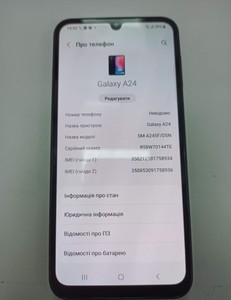 Б/в Мобільний телефон Samsung galaxy a24 sm-a245f 6/128gb 01-201107040