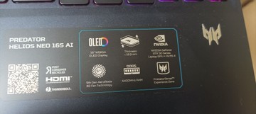 Б/в Ноутбук Acer 16/core ultra 7 255hx ddr5/32gb ddr5/hdd *відсутній/ssd 960 gb/rtx 5060 8gb 01-201174328