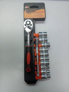 Без Виробника набір торцевих головок з тріскачкою cr-v, 12 предметів, 1/4 хромованадієва сталь