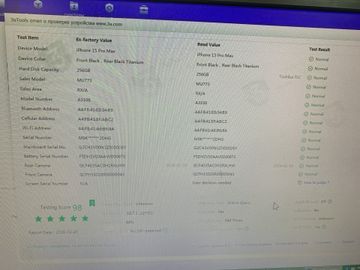 Б/в Мобільний телефон Apple iphone 15 pro max 256gb 01-200906413