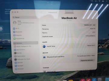 Б/у Ноутбук Apple makbook air 13,3"/apple m1/ram8gb/ssd256gb/7core gpu 01-201131168