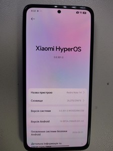 Б/в Мобільний телефон Xiaomi redmi note 14 8/256gb 01-201173575