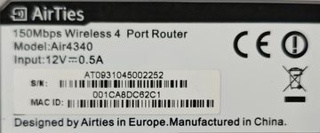 Б/в WiFi роутер Airties 4340 18-000094257