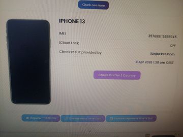 Б/в Мобільний телефон Apple iphone 13 128gb 01-200915418